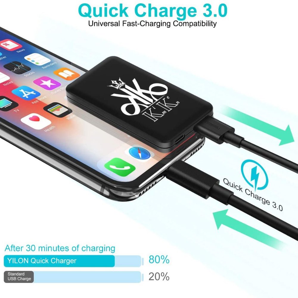 Dual Port Ultra Thin Flat USB -A and USB-C Wall